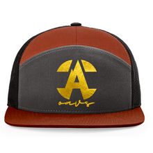 Load image into Gallery viewer, TruckerCap-DTF-Richardson-168-Charcoal/BurntOrange/Black-20251006163802544