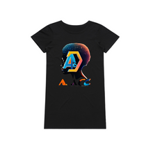 Load image into Gallery viewer, Apparel-DTG-TshirtDress-ASC-4028-L-Black-Womens-CFCB-20250811204628771
