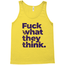 Load image into Gallery viewer, Fuck what they think Tank Tops