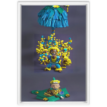 Load image into Gallery viewer, His Smile at the destruction of all evil.Framed Traditional Stretched Canvas