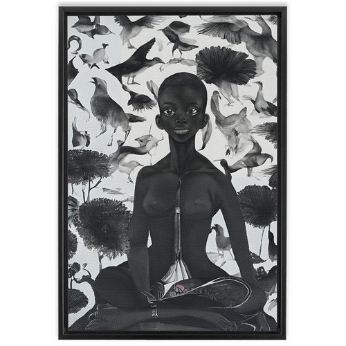 Black Gurl Fly Framed Canvas Wraps