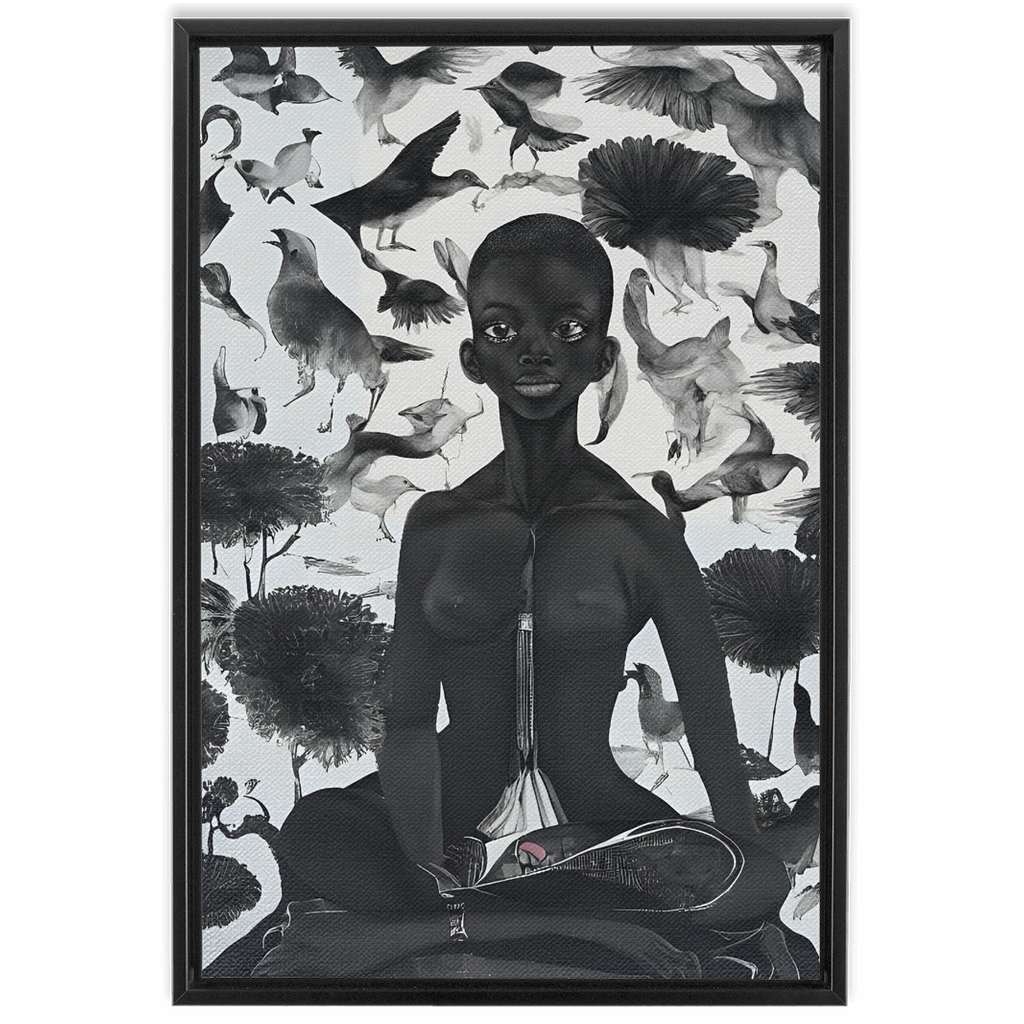 Black Gurl Fly Framed Canvas Wraps