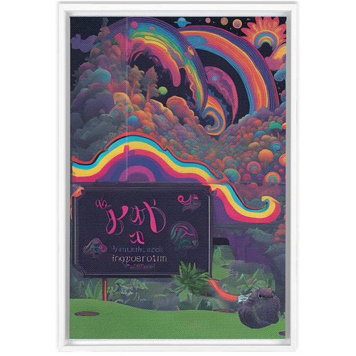 Welcome to Wonder Land East  Framed Canvas Wraps