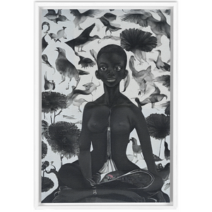 Black Gurl Fly Framed Canvas Wraps