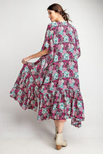 Load image into Gallery viewer, Rayon Challis Ruffle Bottom Maxi Open Kimono
