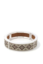 Load image into Gallery viewer, Aztec Pattern Metal Stretch Bracelet