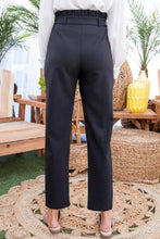 Load image into Gallery viewer, Ruffle High Waist Belt Side Pocket Front Zipper Solid Pants