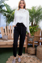 Load image into Gallery viewer, Ruffle High Waist Belt Side Pocket Front Zipper Solid Pants