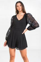 Load image into Gallery viewer, V Neckline Solid Romper