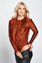Load image into Gallery viewer, Metallic Padded Shoulder Bodysuit