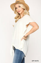 Load image into Gallery viewer, Leopard Jacquard Knit Jersey Top With Front Tie, Ruffled Sleeve
