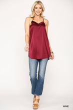 Load image into Gallery viewer, Velvet Mixed Adjustable Strap Round Hem Camisole