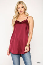 Load image into Gallery viewer, Velvet Mixed Adjustable Strap Round Hem Camisole