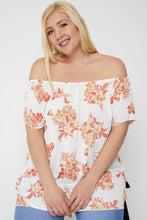 Load image into Gallery viewer, Floral Print Off The Shoulder Top