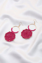 Load image into Gallery viewer, Double Circle Thread Beaded Earring