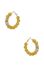 Load image into Gallery viewer, Clay Ball With Metal Accent Hoop Earring