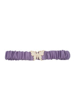 Load image into Gallery viewer, Rhinestone Pave Butterfly Ruched Elastic Back Belt