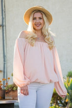 Load image into Gallery viewer, Off Shoulder Long Bubble Sleeve Solid Top