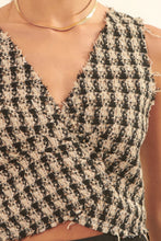 Load image into Gallery viewer, V Neckline Plaid Woven Vest