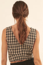 Load image into Gallery viewer, V Neckline Plaid Woven Vest