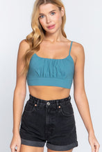 Load image into Gallery viewer, Back Ribbon Tie Cami Crop Top