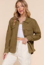 Load image into Gallery viewer, Button Down Cotton Denim Shacket