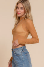 Load image into Gallery viewer, Long Sleeve Mock Neck Mesh Top