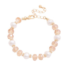 Load image into Gallery viewer, Pearl Beaded Metal Bracelet