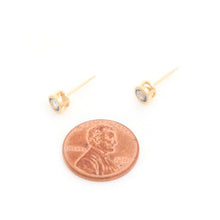 Load image into Gallery viewer, 14k Gold Dipped Cz Round Earring