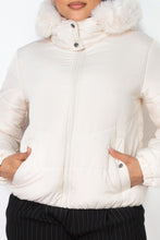 Load image into Gallery viewer, Insulated Zip-up Faux Fur Hooded Jacket