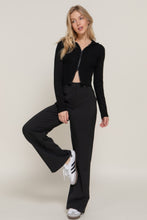 Load image into Gallery viewer, 2-way zip closure sweater hoodie cardigan