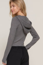 Load image into Gallery viewer, 2-way zip closure sweater hoodie cardigan