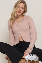 Load image into Gallery viewer, 2-way zip closure sweater hoodie cardigan