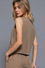 Load image into Gallery viewer, V-neckline Pin Stripe Woven Vest