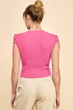 Load image into Gallery viewer, Ruching Shoulder Ribbed Top