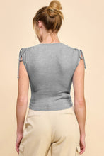 Load image into Gallery viewer, Ruching Shoulder Ribbed Top