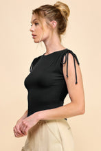 Load image into Gallery viewer, Ruching Shoulder Ribbed Top