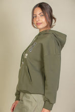 Load image into Gallery viewer, Graphic Kangaroo Pocket Drawstring Hoodie