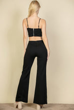 Load image into Gallery viewer, Bustier Crop Top &amp; Front Slit Wide Leg Pants
