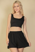 Load image into Gallery viewer, Crop Tank Top And Shorts Set