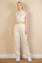 Load image into Gallery viewer, French Terry Elastic Waist Tank Top &amp; Joggers Set