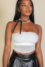 Load image into Gallery viewer, Cropped Strapless Top With Mesh