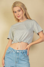 Load image into Gallery viewer, French Terry Toggle Drawstring Crop Top