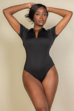 Load image into Gallery viewer, Zip Front Short Sleeve Bodysuit