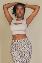 Load image into Gallery viewer, Ribbed Cut Out Front Crop Top