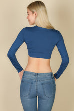 Load image into Gallery viewer, Crew Neck Long Sleeve Cropped Top