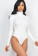 Load image into Gallery viewer, Ribbed Turtle Neck Long Sleeve Bodysuit