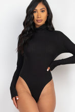 Load image into Gallery viewer, Ribbed Turtle Neck Long Sleeve Bodysuit