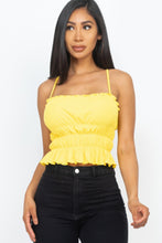 Load image into Gallery viewer, Tiered Shirred Body Crop Top