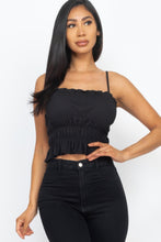 Load image into Gallery viewer, Tiered Shirred Body Crop Top